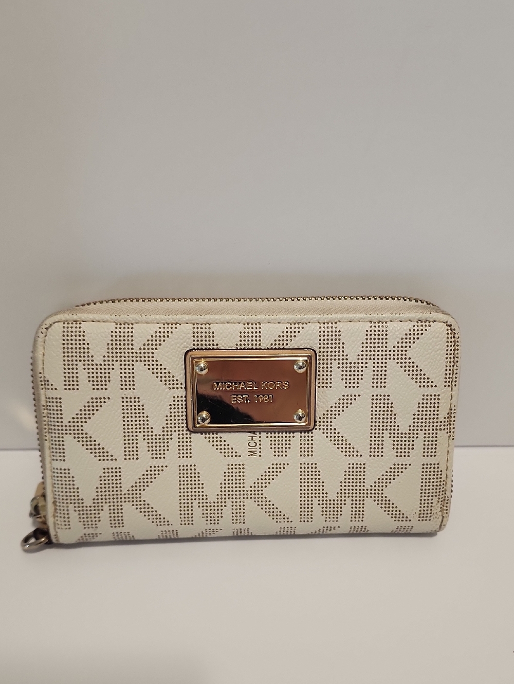 Michael Kors Beige Monogram Wallet